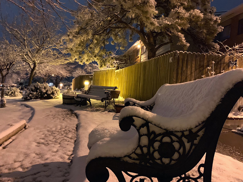 Snowy evening at Greenbriar