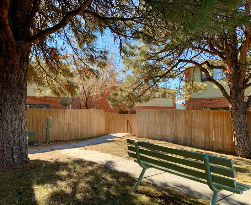 One of many benches at Greenbriar