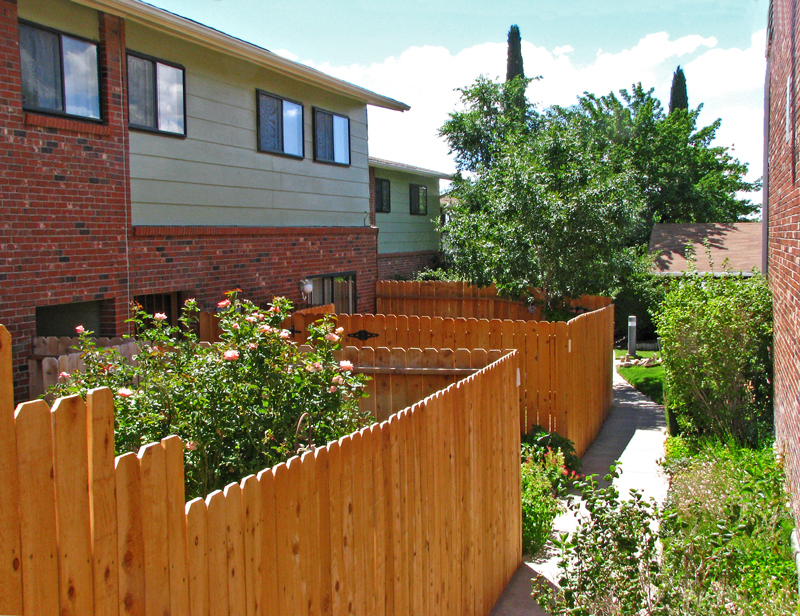 Lovely landscaped patios and walkways at Greenbriar