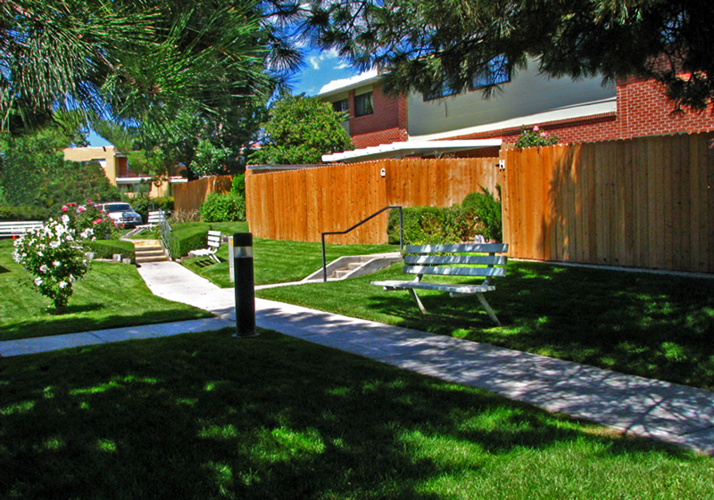 A partial view of Greenbriar's grounds in summer