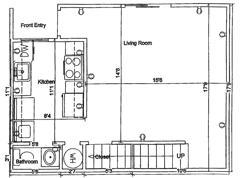 Floorplan: Two Bedrooms, First Floor
